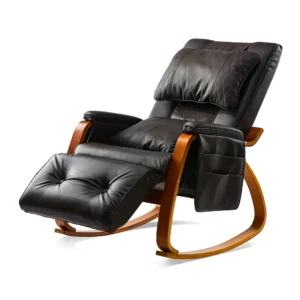 1 Set of Massage Chair Dark Brown Reclining Rocking Chair